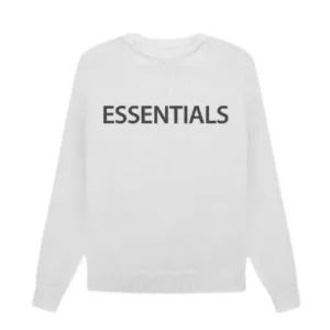 Essentials Overlapped Sweater – White